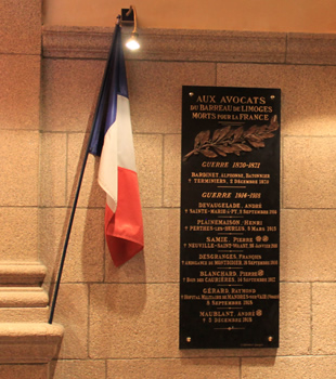 Stèle des Avocats de Limoges morts pour la France