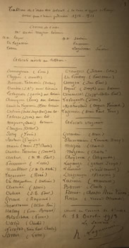 Tableau de l'Ordre 1913-1914
